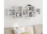 Maison Exclusive - Mensola Da Parete Bianca 129X18X42 Cm Materiale Ligneo