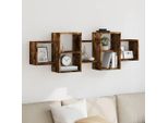 Maison Exclusive - Mensola Da Parete In Rovere Affumicato 129X18X42 Cm Materiale Ligneo