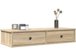 Maison Exclusive - Scaffale A Muro Con Cassetti In Rovere Sonoma 100X37,5X19 Cm