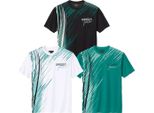 Atlas For Men - Maglietta "Sporty"" Da Uomo (Confezione Da 3) AF4145 (L) (Nero/Verde Kaki/Azzurro)"