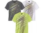 Atlas For Men - T-Shirt Da Uomo - Sport (Confezione Da 3) AF4068 (Xxl) (Bianco/Grigio/Lime)