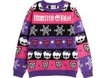 Monster High - Maglione Per Bambine, Design Natalizio NS9684 (140) (Rosa/Colorato)