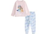 Bluey - Pigiama Con Pantaloni Lunghi Per Bambina, Maniche Lunghe NS9665 (110) (Rosa)