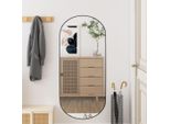 The Living Store Specchio Da Parete 40X90 Cm In Vetro Ovale