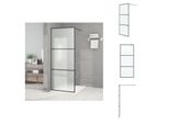 Vidaxl Schermo Doccia Per Cabina Doccia Nero 80X195 Cm Vetro Opaco Esg - Schermi Doccia