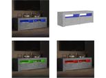 Mobile Tv Vidaxl Con Illuminazione Led Grigio Cemento 120X35X40 Cm - Mobile Tv - Mobili Tv - Mobile Tv Con Led - Mobili Tv