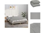 Vidaxl Coperta Pesata Grigia 138X200 Cm 6 Kg Di Tessuto - Coperte