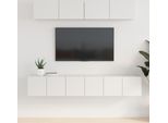 Maison Exclusive - Set Di Mobili Porta Tv 5 Pz Bianco In Legno Multistrato