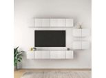 Maison Exclusive - Mobili Tv 8 Pz Biancin Legno Multistrato