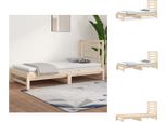 Vidaxl Letto Da Giorno Estensibile 2X(90X200) Cm In Legno Di Pino Massiccio - Letti E Strutture Letto