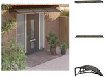 Vidaxl Tettoia Per Porte Nera 300X80 Cm In Policarbonato - Tende Da Sole