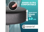 Casaria® Sgabello Con Ruote Regolabile 46-60 Cm In Pelle Finta Seduta Imbottita Sedia Girevole Sgabelli Con Rotelle Sgabello Trucco Sedia Girevole