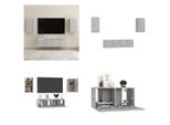 Vidaxl Set Di Mobili Tv 4 Pezzi In Cemento Grigio A Base Di Legno - Mobile Tv - Mobile Tv - Mobile Hifi - Mobile Hifi