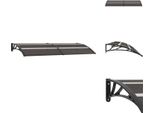 Vidaxl Tettoia Per Porte Nera 240×80 Cm Pc - Tende Da Sole