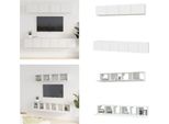 Vidaxl Set Di Mobili Tv 5 Pezzi In Legno Bianco - Set Di Mobili Tv - Mobile Tv - Mobile Tv - Porta Tv