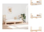Vidaxl Letto Da Giorno Estensibile 2X(90X190) Cm In Legno Di Pino Massiccio - Letti E Strutture Letto