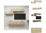 Vidaxl Set Di Mobili Tv 7 Pezzi In Legno Di Quercia Sonoma - Mobili Tv