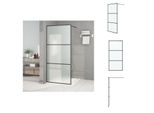 Vidaxl Schermo Doccia Per Cabina Doccia Nero 90X195Cm Vetro Opaco Esg - Schermi Doccia