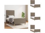 Vidaxl Struttura Letto Con Testiera In Tessuto Taupe 90X200 Cm - Letti E Strutture Letto