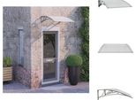 Vidaxl Tettoia Per Porte In Policarbonato Grigio E Trasparente 80X80 Cm - Tende Da Sole