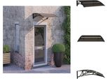 Vidaxl Tettoia Per Porte Nera 80X80 Cm In Policarbonato - Tende Da Sole