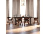 The Living Store Sedie Da Pranzo 6 Pezzi In Legno Curvato Nero E Similcuoio