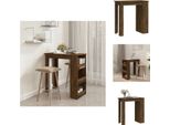 Vidaxl Tavolo Da Bar Con Ripiano In Rovere Fumé 102X50X103,5Cm Materiale A Base Di Legno - Tavoli Da Pranzo