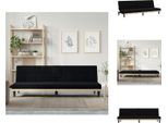 Vidaxl Divano Letto Con Portabicchieri In Tessuto Nero - Divani