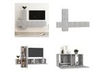 Vidaxl Set Di Mobili Tv 5 Pezzi In Legno Grigio Cemento - Mobile Tv - Mobile Tv - Mobile Hifi - Mobile Hifi