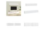 Vidaxl Set Di Mobili Tv 4 Pezzi In Legno Bianco - Set Di Mobili Tv - Set Di Mobili Tv - Parete Attrezzata - Parete Attrezzata