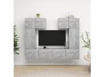 Maison Exclusive - Set Di Mobili Porta Tv 6 Pz Grigio Cemento In Legno Multistrato