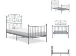 Vidaxl Struttura Letto In Metallo Grigio 90X200 Cm - Letti E Strutture Letto