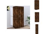 Vidaxl Armadio Rovere Fumé 80X52X180 Cm Materiale A Base Di Legno - Armadi