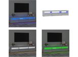 Vidaxl Mobile Tv Con Luci Led Grigio Sonoma 195X35X40 Cm - Mobile Tv - Mobili Tv - Porta Tv - Mobile Multimediale