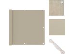 Vidaxl Schermo Privacy Per Balcone Beige 90X500 Cm Tessuto Oxford - Ombrelloni E Tende Da Sole