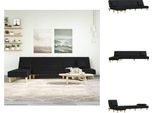 Vidaxl Divano Letto A L Nero 255X140X70 Cm In Tessuto - Divani