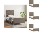 Vidaxl Struttura Letto Con Testiera In Tessuto Taupe 80X200 Cm - Letti E Strutture Letto
