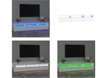 Vidaxl Mobile Tv Con Luci Led Bianco 195X35X40 Cm - Mobile Tv - Mobile Tv - Porta Tv - Mobile Multimediale