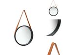 Vidaxl Specchio Da Parete Con Cintura 50 Cm Nero - Specchio
