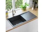 The Living Store Lavello Da Cucina A Mano In Acciaio Inox Nero