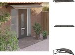 Vidaxl Tettoia Per Porte Nera 300X100 Cm In Policarbonato - Tende Da Sole
