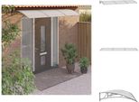 Vidaxl Tettoia Per Porte Grigio 300X100 Cm In Policarbonato - Tende Da Sole