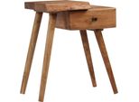 The Living Store Comodino In Legno Massiccio Di Acacia 45 X 32 X 55 Cm