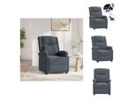 Vidaxl Poltrona Relax Elettrica In Velluto Grigio Scuro - Poltrona