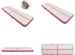Vidaxl Tappetino Da Ginnastica Gonfiabile Con Pompa 400X100X15 Cm Pvc Rosa - Tappetino Da Ginnastica - Tappetino Da Ginnastica - Tappetino Da Ginnastica Yoga - Tappetino Da Ginnastica Yoga