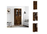 Vidaxl Credenza Rovere Fumé 69,5X34X180 Cm Materiale A Base Di Legno - Credenze