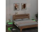 Maison Exclusive - Comodini 2 Pz Con Luci A Led Grigio Cemento 60X35X40 Cm