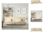 Vidaxl Divano Letto In Tessuto Crema - Divani