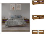 Vidaxl Comodini 2 Pezzi Con Led Rovere Fumé 60X35X40 Cm - Comodini