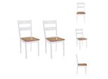 Vidaxl Sedie Da Pranzo 2 Pz. Legno Di Gomma Bianco In Legno Massiccio - Sedie Da Pranzo